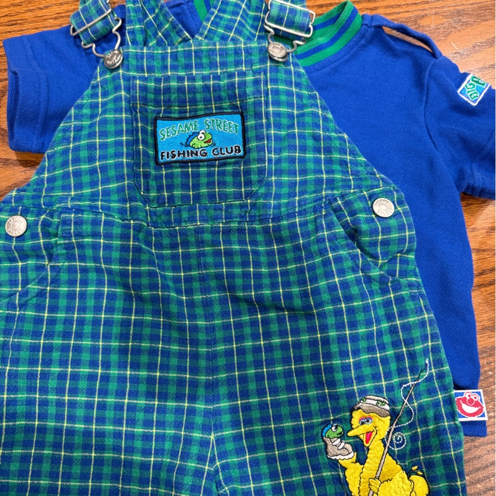 Sesame Street Blue and Green Kids Matching Set